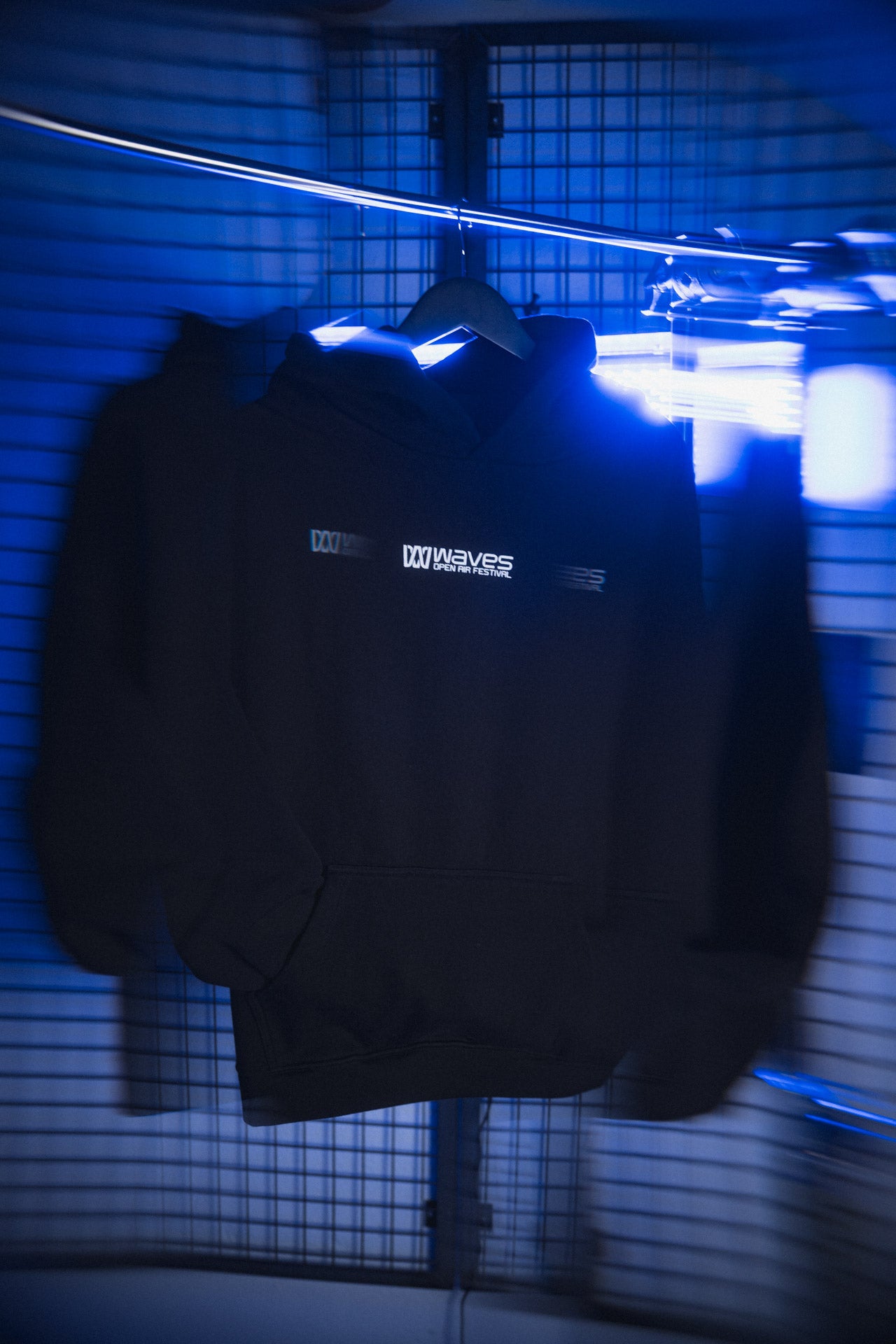 WAVES Logo Oversized Hoodie Black Out – Official WAVES Open Air Merch 2026
