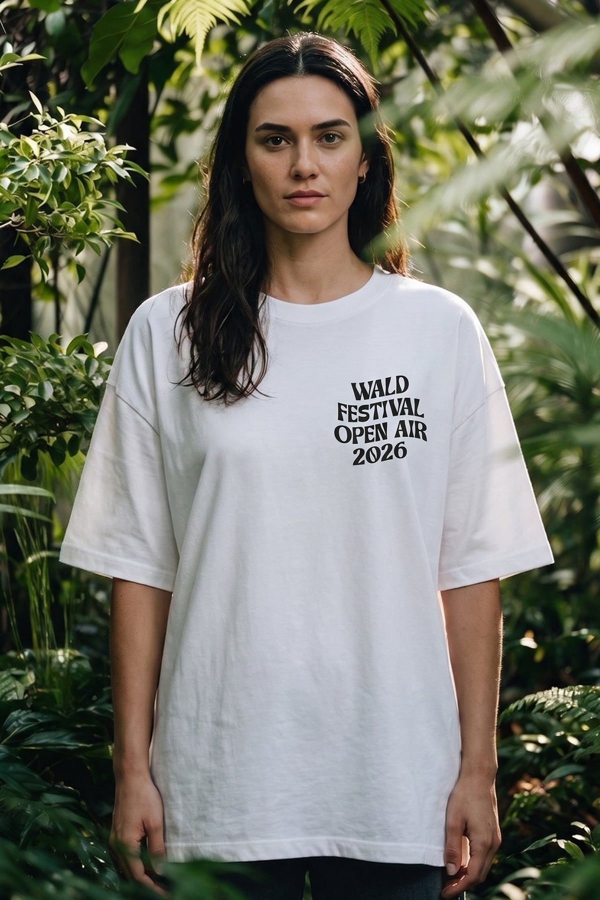 Waldfestival 2026 Oversized Shirt "Escape to Nature" — White