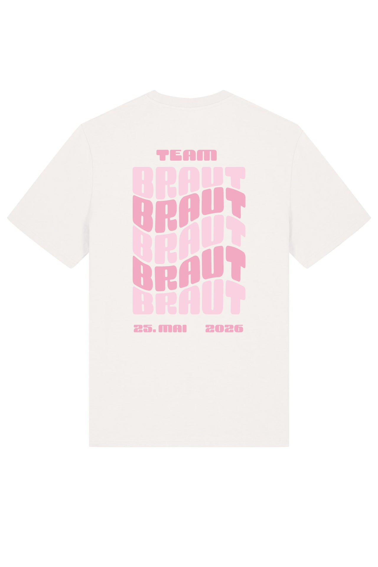 Team Braut Waves JGA Shirt - Bio-Baumwolle Off-White