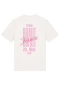 Team Braut Name JGA Shirt - Bio-Baumwolle Off-White