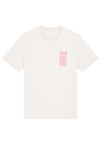 Team Braut Name JGA Shirt - Bio-Baumwolle Off-White