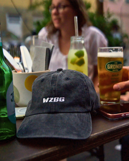 WZBG Dad Cap - Washed Black