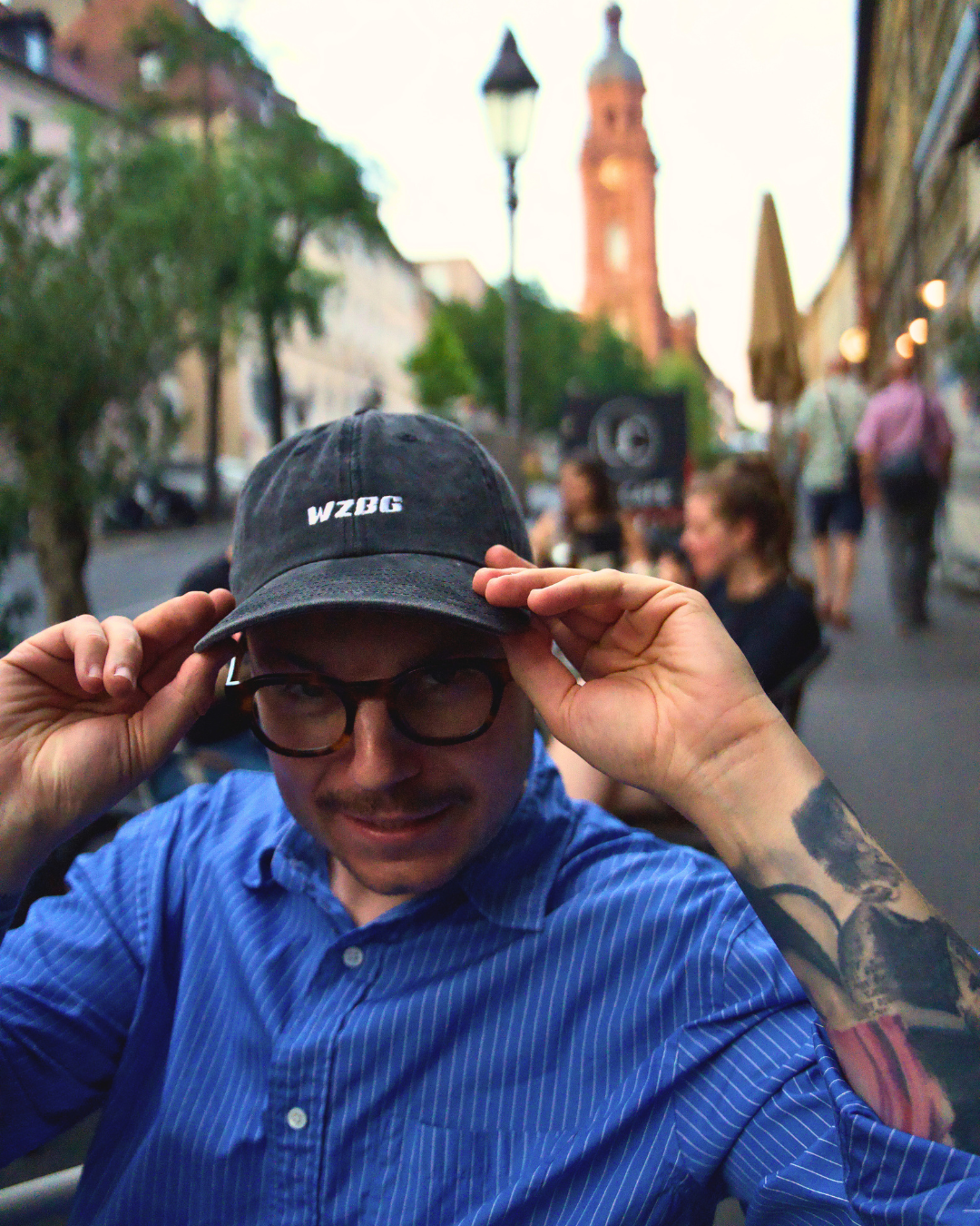WZBG Dad Cap - Washed Black