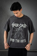 HADE CAGE Dog-Oversized-T-Shirt – Vintage Black Edition