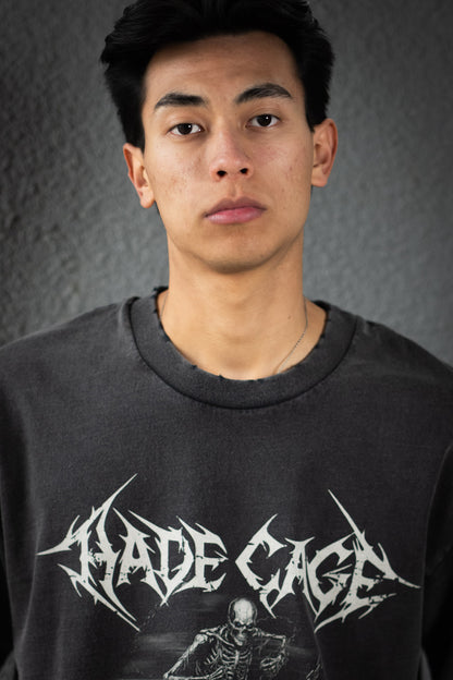 HADE CAGE Dog-Oversized-T-Shirt – Vintage Black Edition