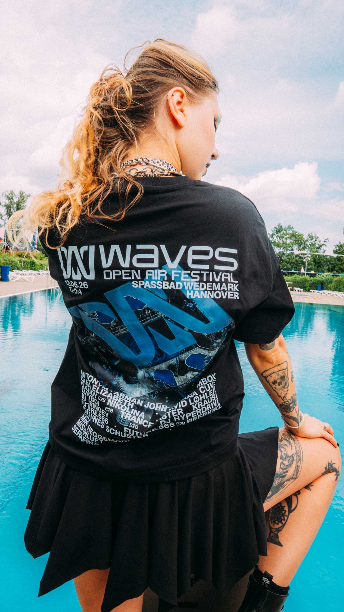 WAVES Line-Up Shirt Black – Official WAVES Open Air Merch 2026