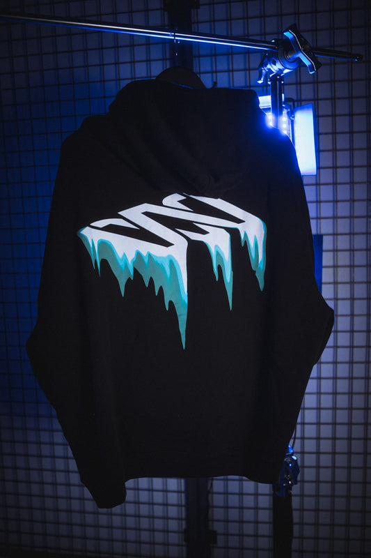 WAVES Logo Oversized Hoodie Black Out – Official WAVES Open Air Merch 2026