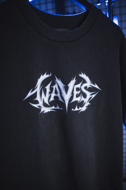 WAVES Tribal Oversized Shirt Vintage Black— Official WAVES Open Air Merch 2026