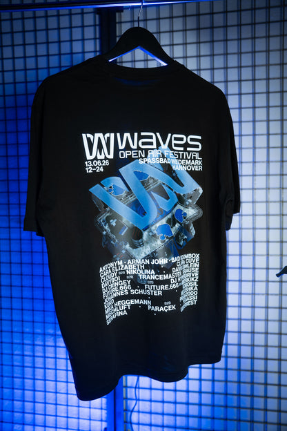 WAVES Line-Up Shirt Black – Official WAVES Open Air Merch 2026