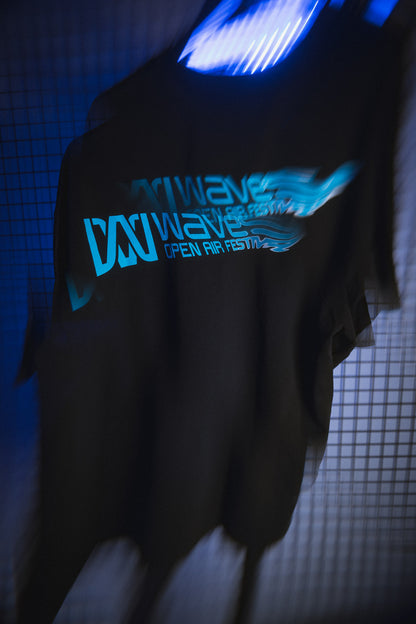 WAVES Logo Oversized Shirt Black Out – Official WAVES Open Air Merch 2026