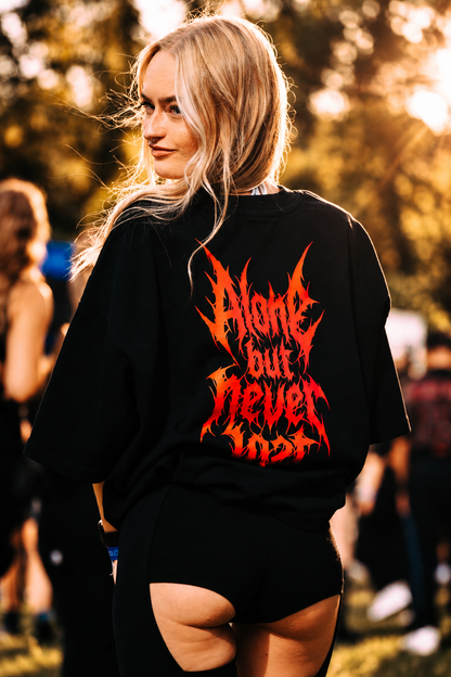 Alone but never lost Oversized Shirt Black I Alyssa Haley