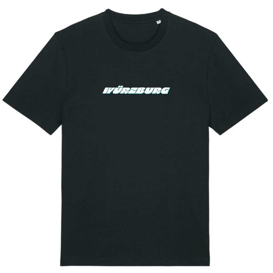 Würzburg Schriftzug Shirt - Bio-Baumwolle Black