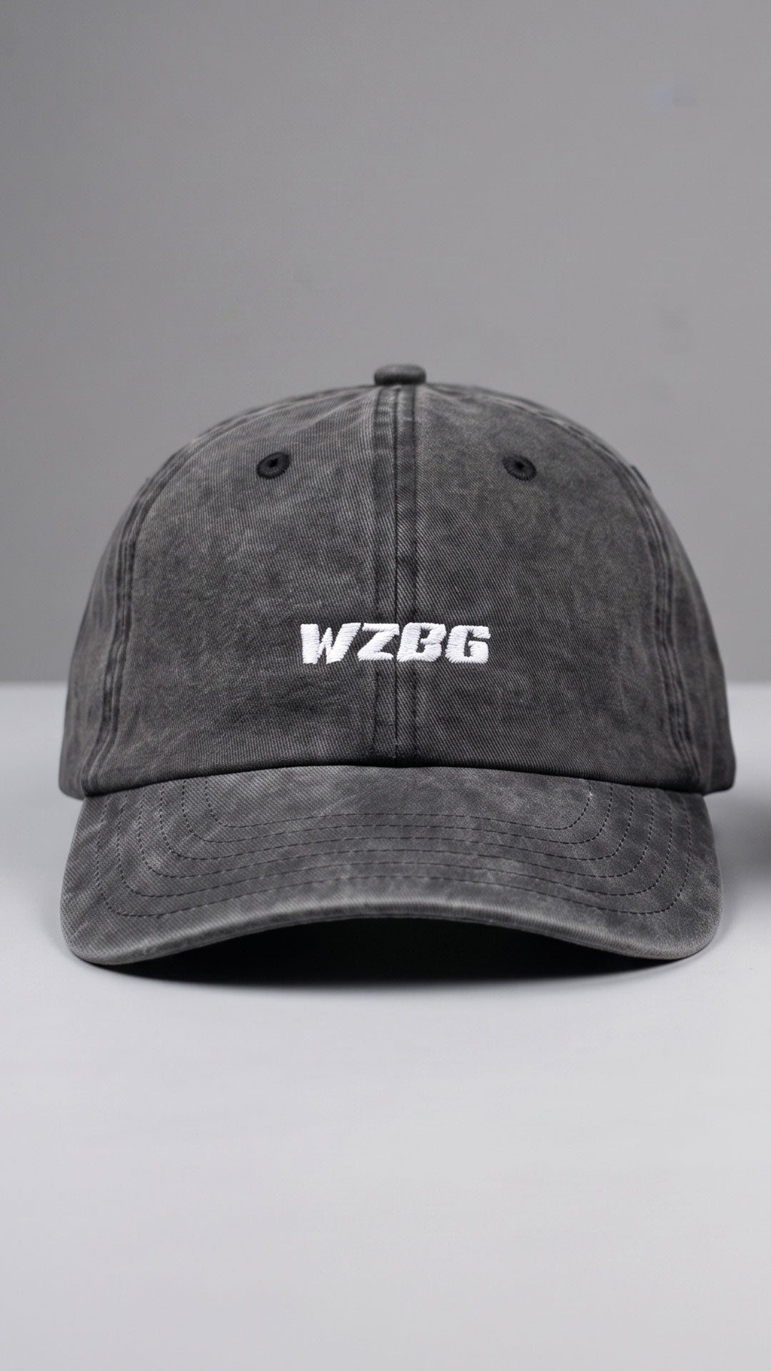 WZBG Dad Cap - Washed Black