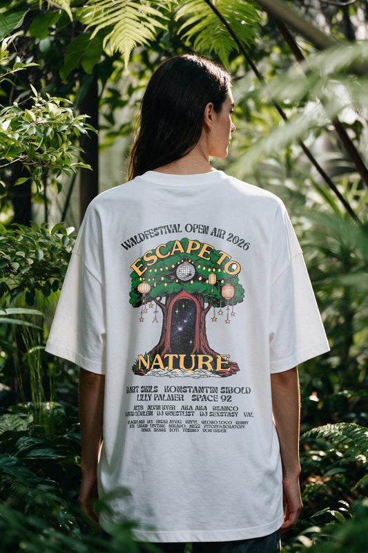 Waldfestival 2026 Oversized Shirt "Escape to Nature" — White